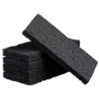 Extra Heavy Duty Thick Scouring Pads Black, 115mm x 250mm x 20mm, 5 Pads Pack